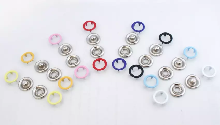 Enamel Open Ring Prong Ring Snaps